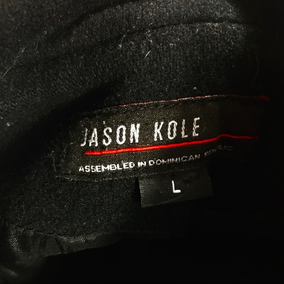 Jason Kole Wool Peacoat, Black, Large - Picture 3 of 5
